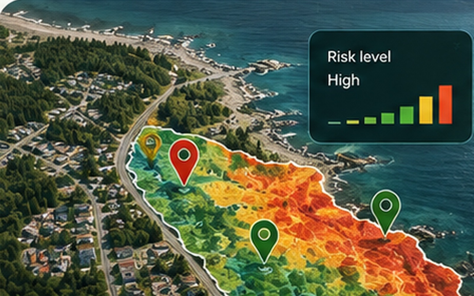 Place-based risk analysis map supporting real-world decisions